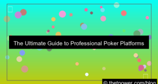 desain professional poker platform