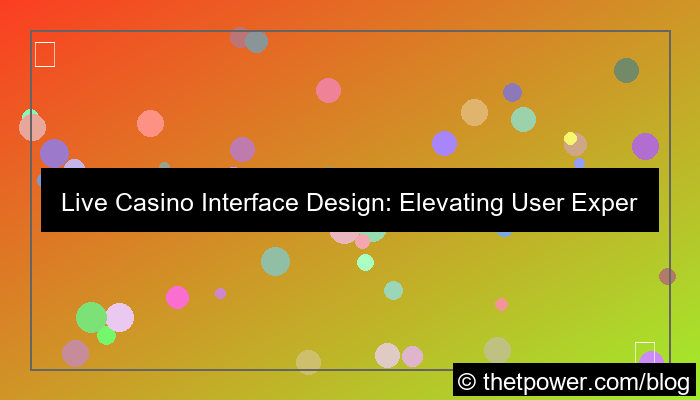 live casino interface design