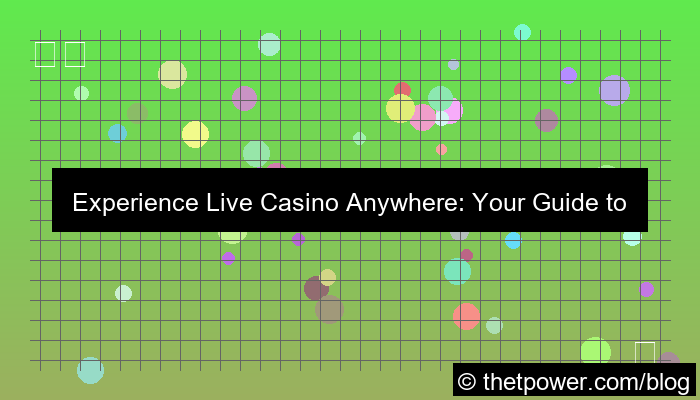 visual live casino mobile friendly