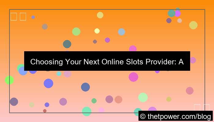 online slots provider