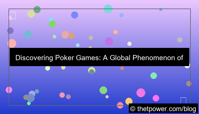 poker games worldwide
