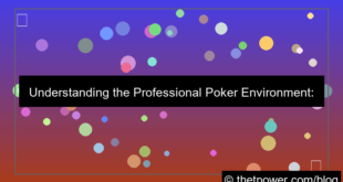 ilustrasi professional poker environment