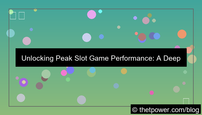 slot game performance