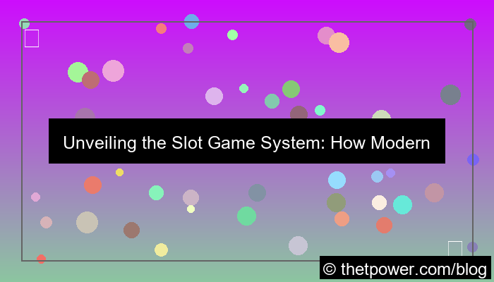 slot game system