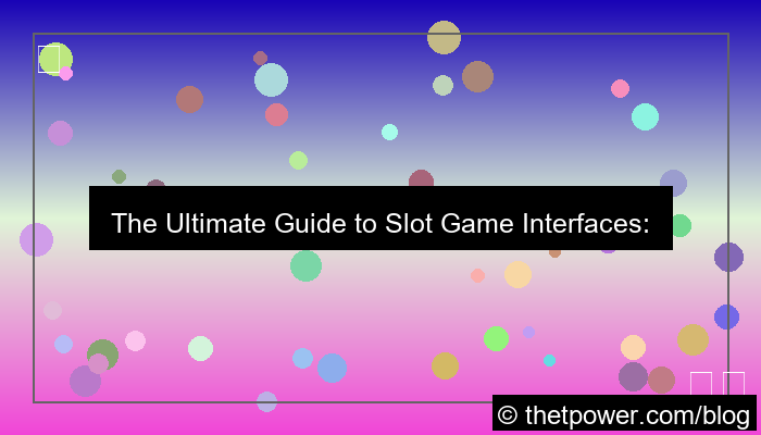 slot games interface
