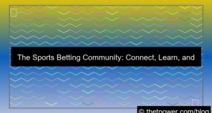 sports betting community