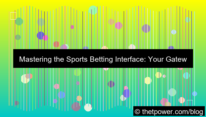 sports betting interface