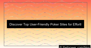 userfriendly poker site